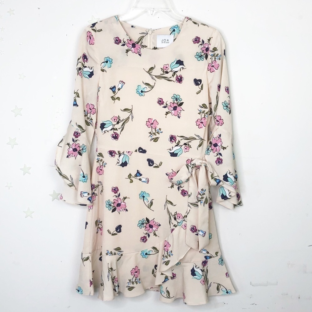 𝅺J.O.A  pink floral print ruffled mini dress - Picture 15 of 15
